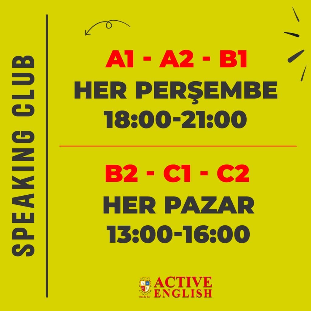 Speaking Club - Active English Ankara İngilizce konuşma pratiği seansı