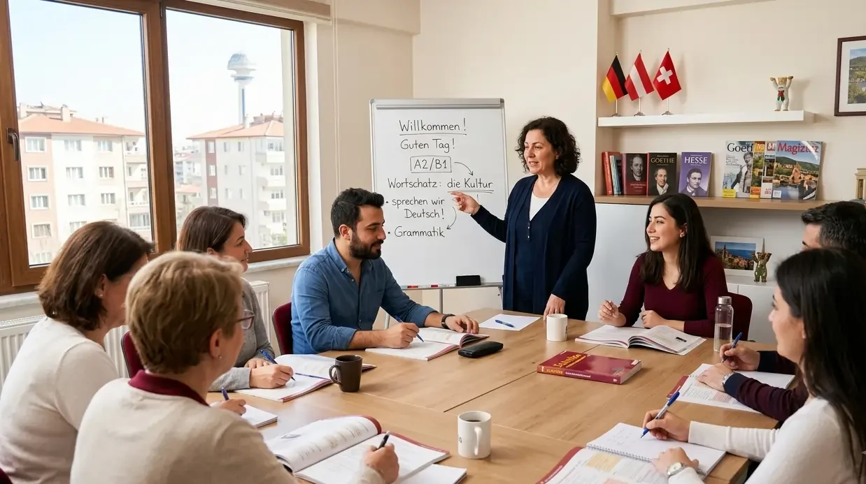Ankara Almanca kursu - Active English uzman eğitmenli sınıf ortamı